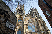 York Minster main facade, York, North Yorkshire, England, United Kingdom, Europe