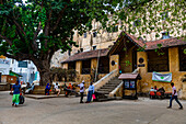 Town square in front of Lamu Fort, Lamu Town, UNESCO World Heritage Site, island of Lamu, Kenya, East Africa, Africa