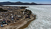 Luftaufnahme des Imantau-Sees, Imantau, Kokshetau-Nationalpark, Nordkasachstan, Zentralasien, Asien