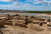 Saray-Juk ancient settlement on the Ural River, Atyrau, Kazakhstan, Central Asia, Asia