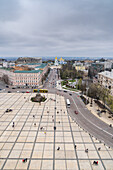 Sophia Square looking towards St. Michael's Monastery, Kyiv (Kiev), Ukraine, Europe