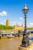 Houses of Parliament and Big Ben, Westminster, from across the River Thames, London, England, United Kingdom, Europe