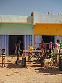 The streets and people of a village between Kiffa and Ayoun, Mauritania, Sahara Desert, West Africa, Africa