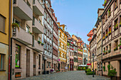Weissgerbergasse street, Nuremberg, Bavaria, Germany, Europe