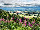 View of Worcestershire from Herefordshire Beacon, Herefordshire, England, United Kingdom, Europe