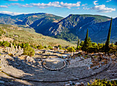 The Ancient Theater, Delphi, UNESCO World Heritage Site, Phocis, Greece, Europe