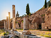 The Roman Agora, Delphi, UNESCO World Heritage Site, Phocis, Greece, Europe