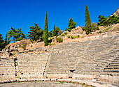 The Ancient Theater, Delphi, UNESCO World Heritage Site, Phocis, Greece, Europe