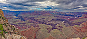 Grand Canyon östlich von Zuni Point an einem stürmischen Tag, Grand Canyon National Park, UNESCO-Weltnaturerbe, Arizona, Vereinigte Staaten von Amerika, Nordamerika