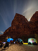 Night photography at South Canyon, just before river mile 32, Grand Canyon National Park, Arizona, United States of America, North America