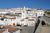 View over the historic center, Elvas, Alentejo, Portugal, Europe