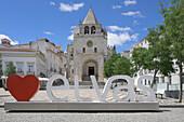 Our Lady of Assumption Church and Republic square, Elvas, Alentejo, Portugal, Europe