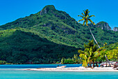 White sand Terei'a Beach in Maupiti, Society Islands, French Polynesia, South Pacific, Pacific