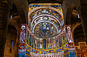Romanisches Kircheninnere, Sant Climent de Taull, UNESCO-Welterbe, Vall de Boi, Katalonien, Spanien, Europa
