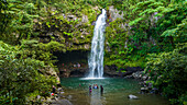 Luftaufnahme der Tavoro Falls, Bouma National Park, Taveuni, Fidschi, Südpazifik, Pazifik
