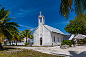 Old Christian church, Amaru, Tuamotu Islands, French Polynesia, South Pacific, Pacific