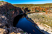 Blick über den Yardie Creek, Ningaloo Reef, UNESCO-Weltnaturerbe, Exmouth, Westaustralien, Australien, Pazifik