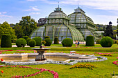 Palmenhaus, Schloss Schonbrunn, Botanischer Garten, UNESCO-Weltkulturerbe, Wien, Österreich, Europa