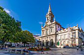 View of Catholic Church in Praca da Trindade, Porto, Norte, Portugal, Europe