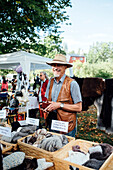 Vendor at outdoor market