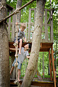 Boys in tree house