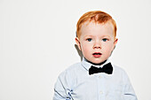 Portrait of toddler wearing bow tie