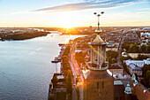 Stockholm cityscape with Stockholm City Hall, Sweden