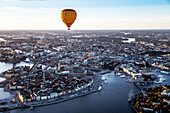 Heißluftballon über Stockholm, Schweden