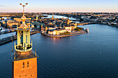 Stockholmer Stadtbild mit Stockholmer Rathaus, Schweden