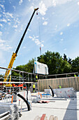 Crane on building site