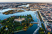 Aerial view of Nordic Museum, Stockholm, Sweden