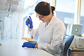 Technician doing research in laboratory