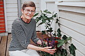 Senior woman in garden
