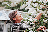 Senior woman in garden