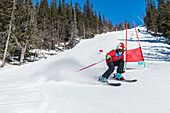 skier in the ski slope