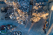 Luftaufnahme einer Mülldeponie