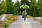 Boy cycling