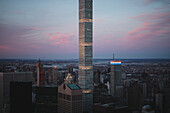 432 Park Avenue skyscraper at sunset, Manhattan, New York City, USA