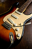 Close-up of electric guitar