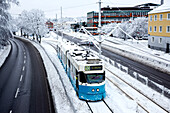 Straßenbahn im Winter