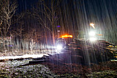 Lorry loading logs