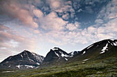 Moody sky over mountains