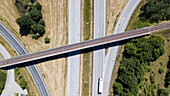 Aerial view of roads