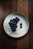 Grapes on plate