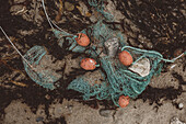 Fischernetze am Strand