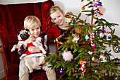 Smiling kids at Christmas