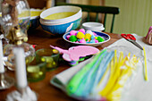 Colorful craft items