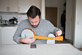 Man with mandolin