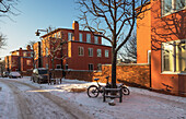 residential area in winter