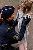 Police woman with daughter